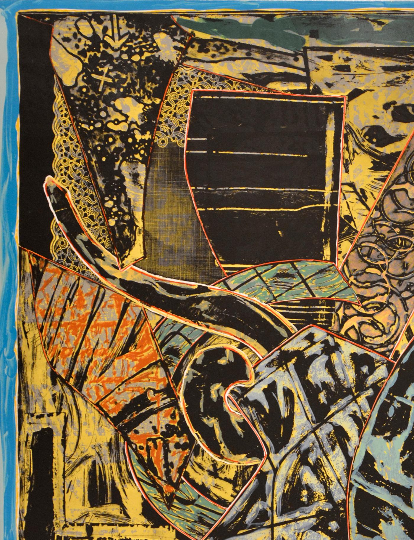 Yellow Journal - Minimalist Print by Frank Stella