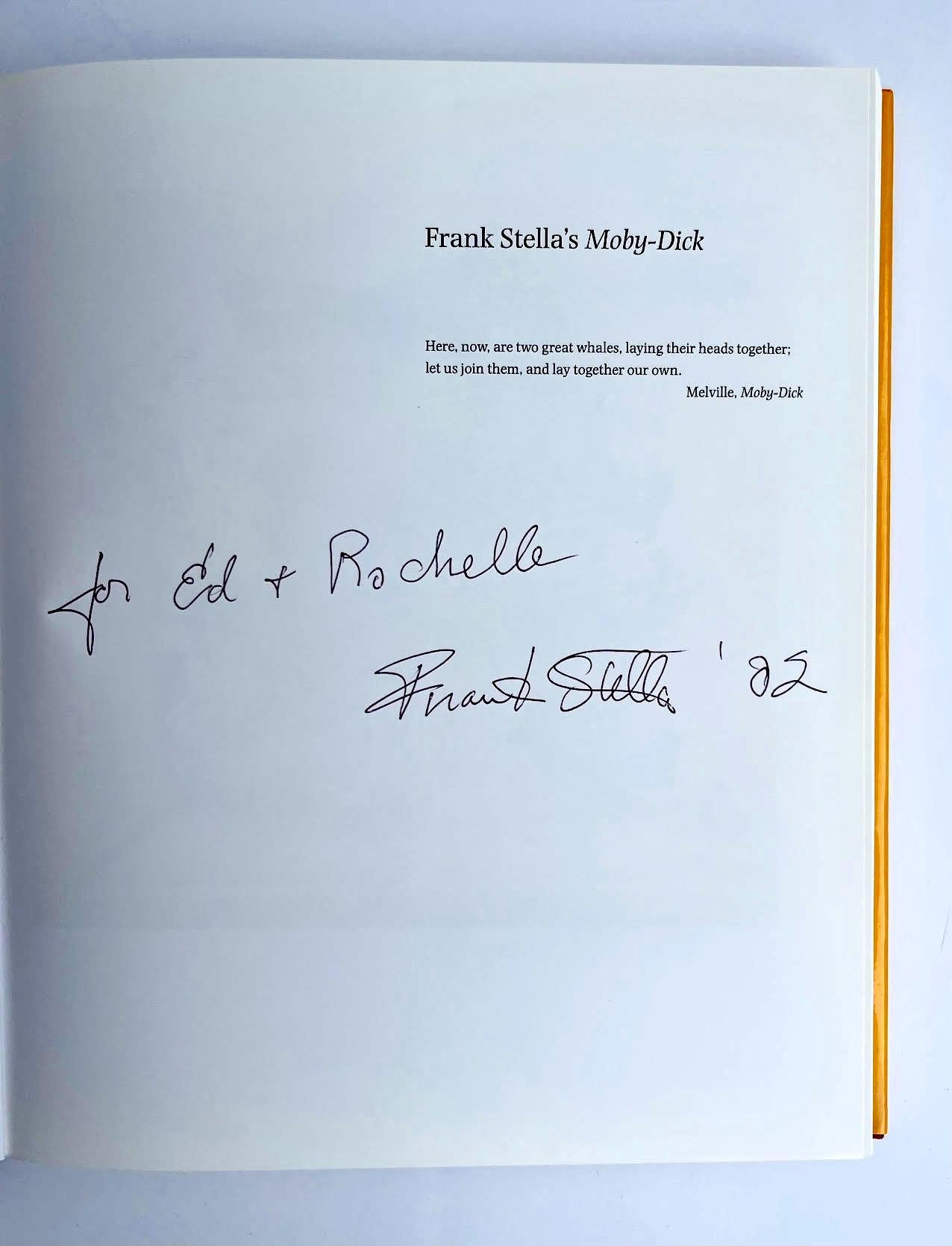Frank Stella's Moby-Dick: Words and Shapes (Hand signed and inscribed monograph) For Sale 2