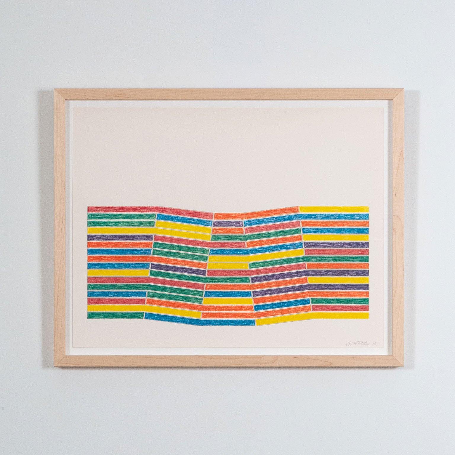 Frank Stella Abstract Print - "Furg, " Lithograph and screenprint, USA, 1975, Signed by artist