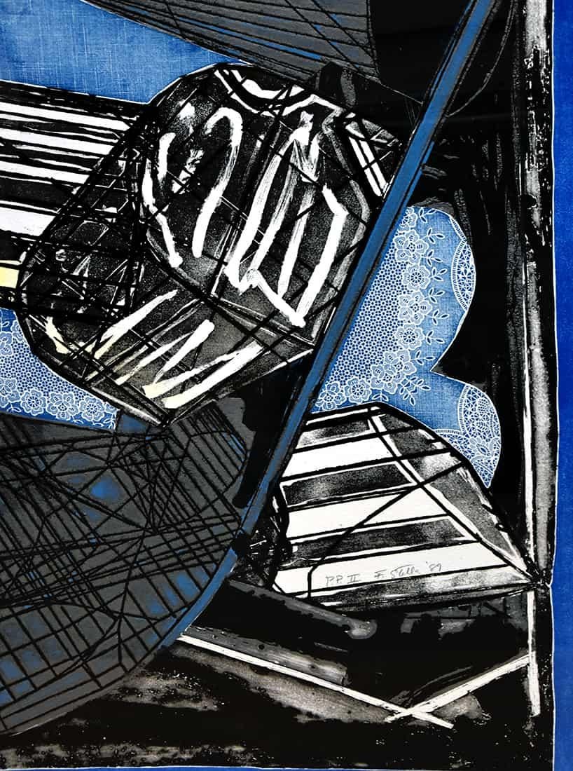 Guifà e la Beretta Rossa, (Guifà and the Red Cap) - Print by Frank Stella