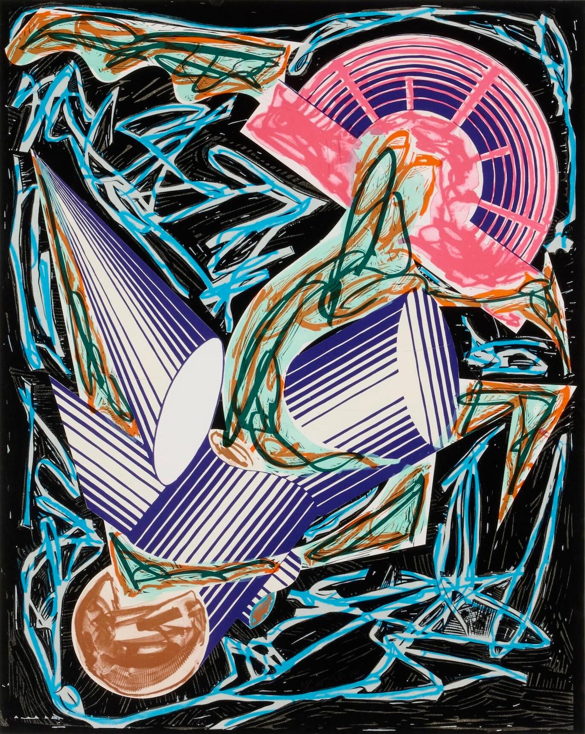 Frank Stella Abstract Print - Untitled (Frontispiece from Illustrations after El Lissitzky's Had Gadya)
