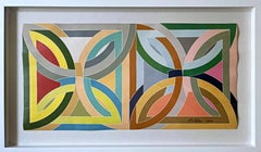 Retro HIstoric Leo Castelli Gallery poster invite hand signed & dated by Frank Stella