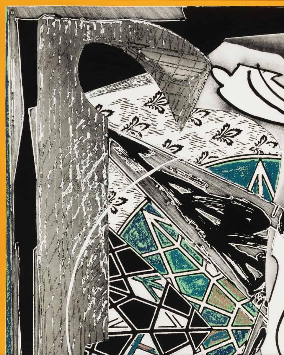 Jonah Historically Regarded, from Moby Dick Engravings - Brown Abstract Print by Frank Stella