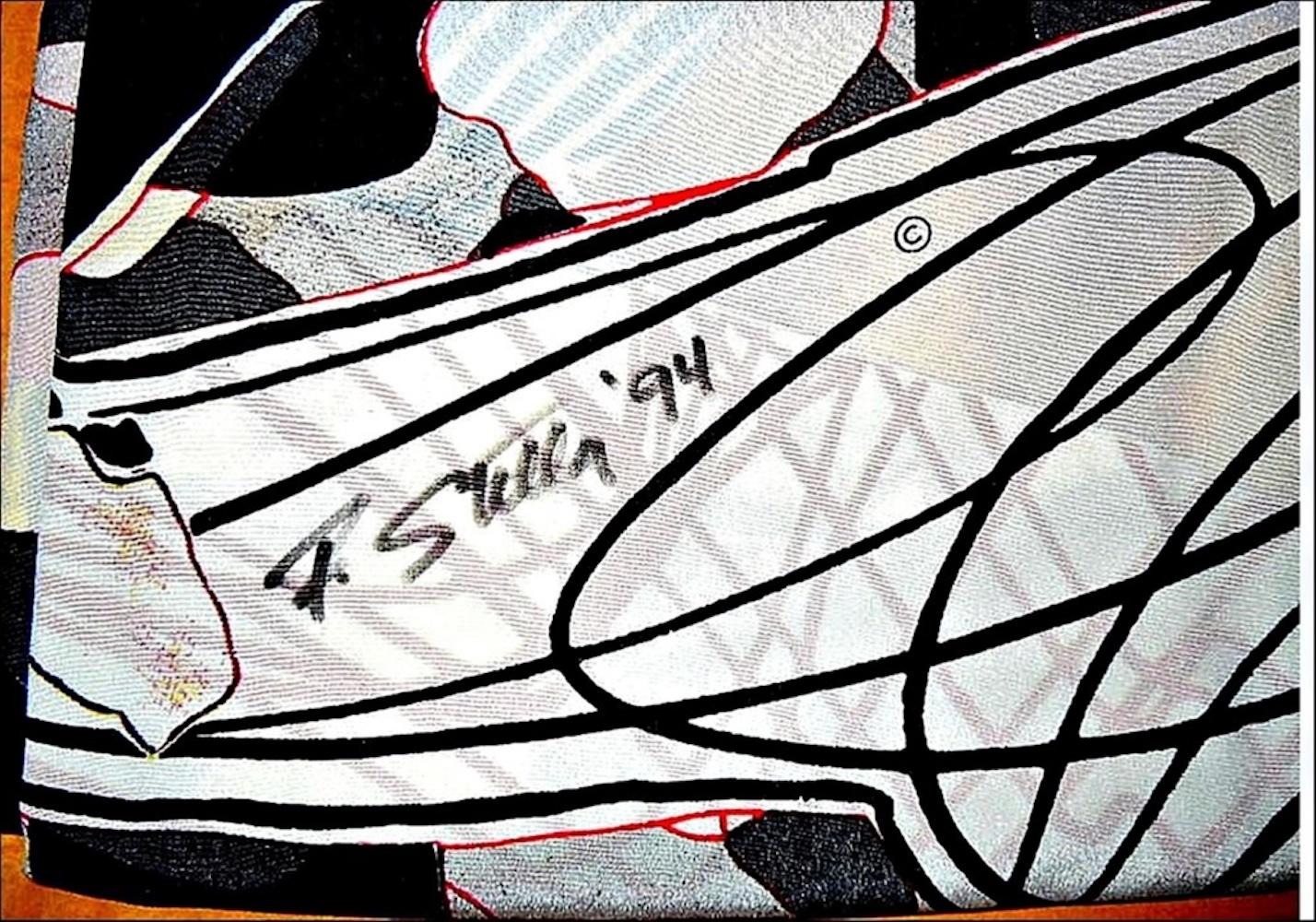 LARGE: The Whale Watch Lt Ed Shawl (artwork signed + COA signed by Frank Stella) 3