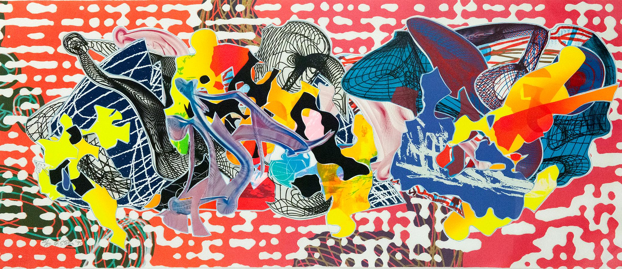 Abstract Print Frank Stella - Libertinia, de lieux imaginaires
