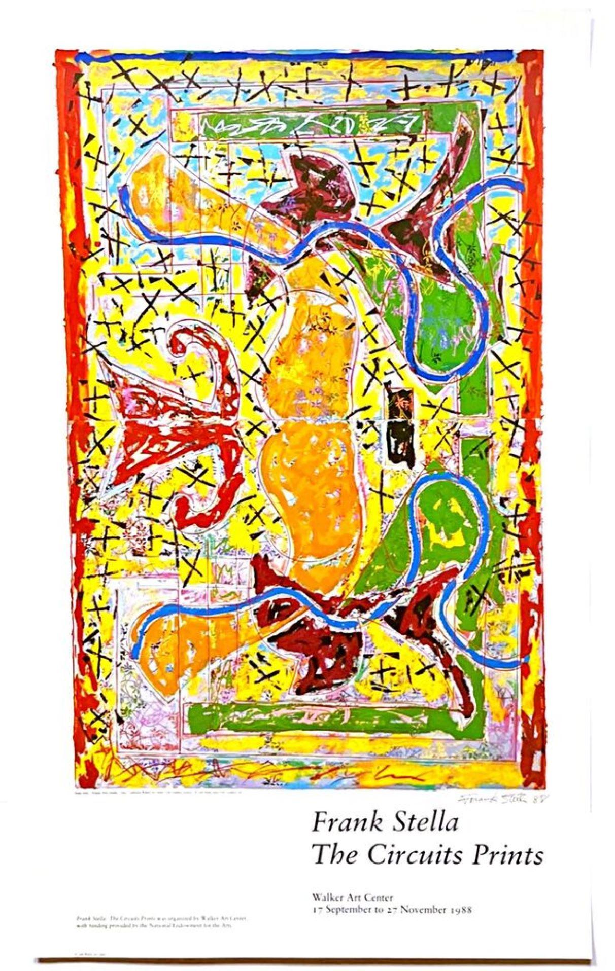 Frank Stella
Frank Stella The Circuit Prints (Hand Signed), 1988
Color offset lithograph poster (hand signed by Frank Stella)
Signed and dated 88 in ink by Frank Stella directly underneath the image
Edition of 500 (uniquely signed)
38 × 23