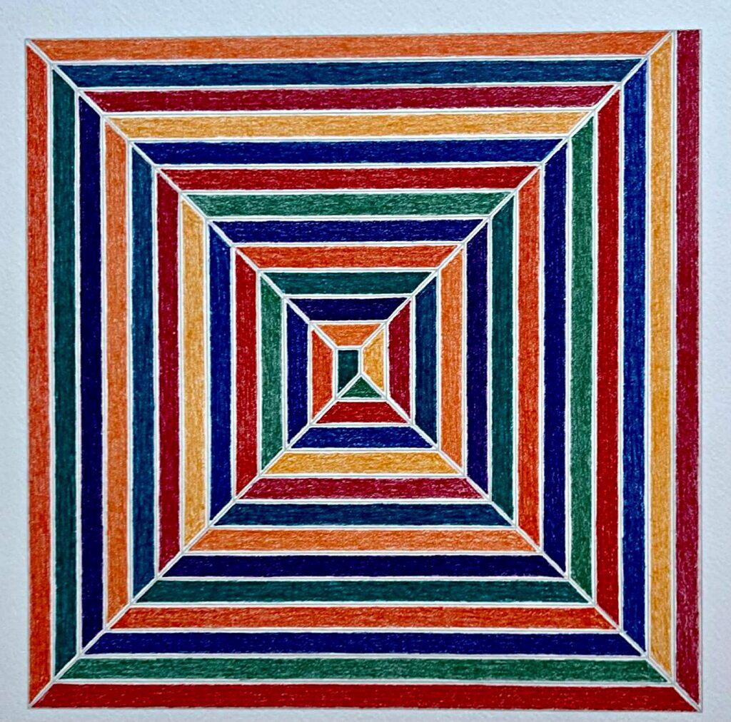 Line Up, from Jasper's Dilemma (Axsom 85), hand signed/n geometric abstraction  - Print by Frank Stella