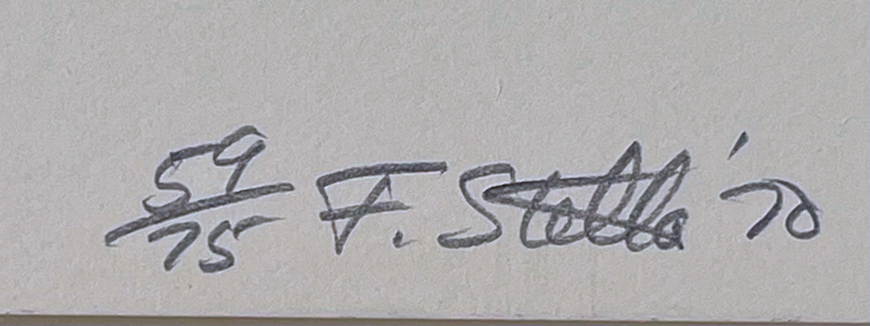 Luis Miguel Dominguin, from Aluminum Series, Lithograph & Silkscreen S/N, Framed - Abstract Geometric Print by Frank Stella