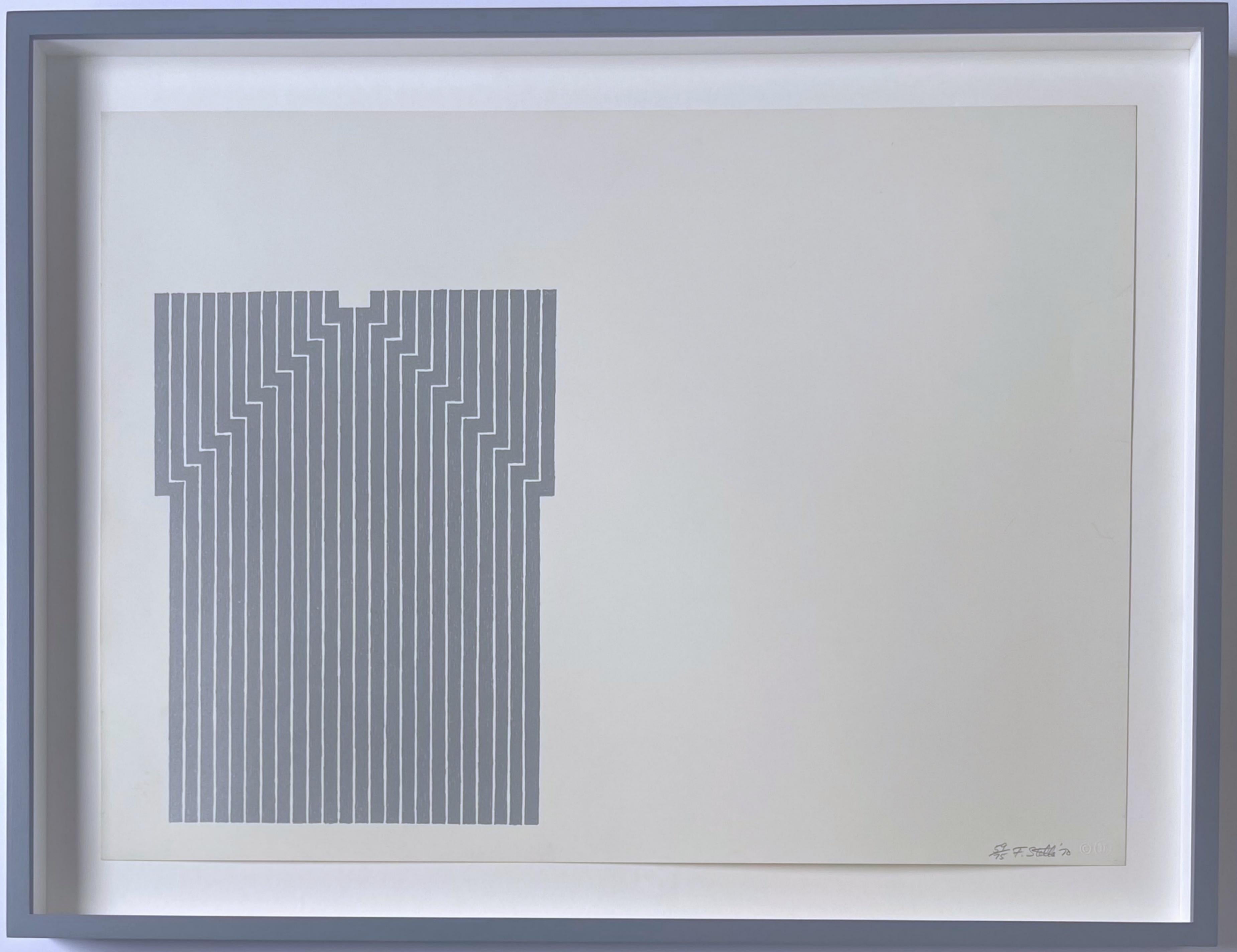 Frank Stella Abstract Print - Luis Miguel Dominguin, from Aluminum Series, Lithograph & Silkscreen S/N, Framed