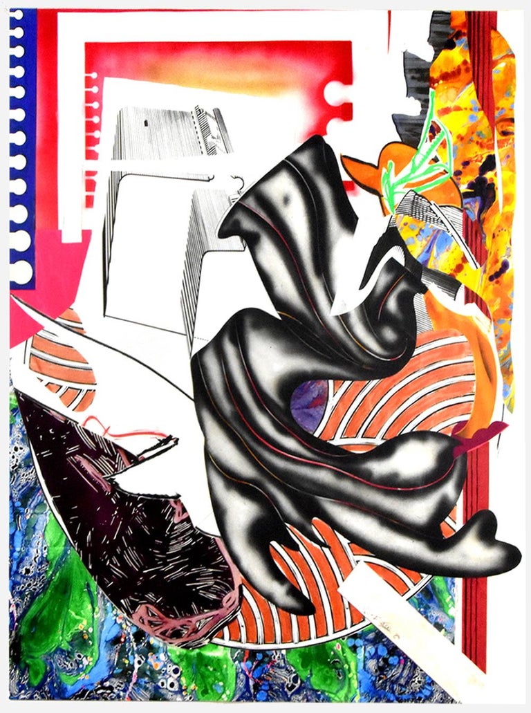 Frank Stella Abstract Print - Moby Dick from The Waves, 1989