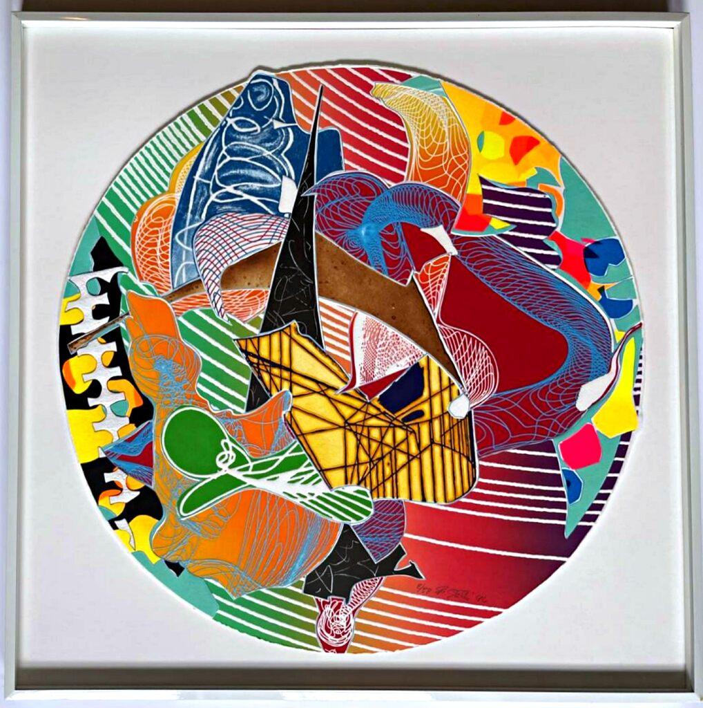 Plutusia, from Imaginary Places II (Axsom 246). hand signed/N signed COA FRAMED  - Mixed Media Art by Frank Stella