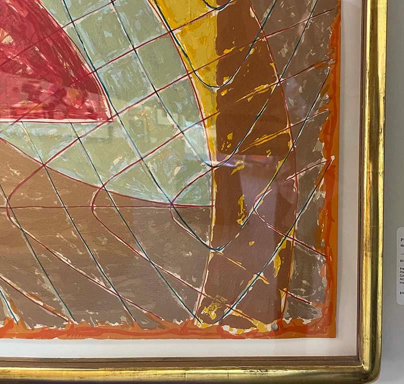 Polar Co-ordinates III - Beige Abstract Print by Frank Stella