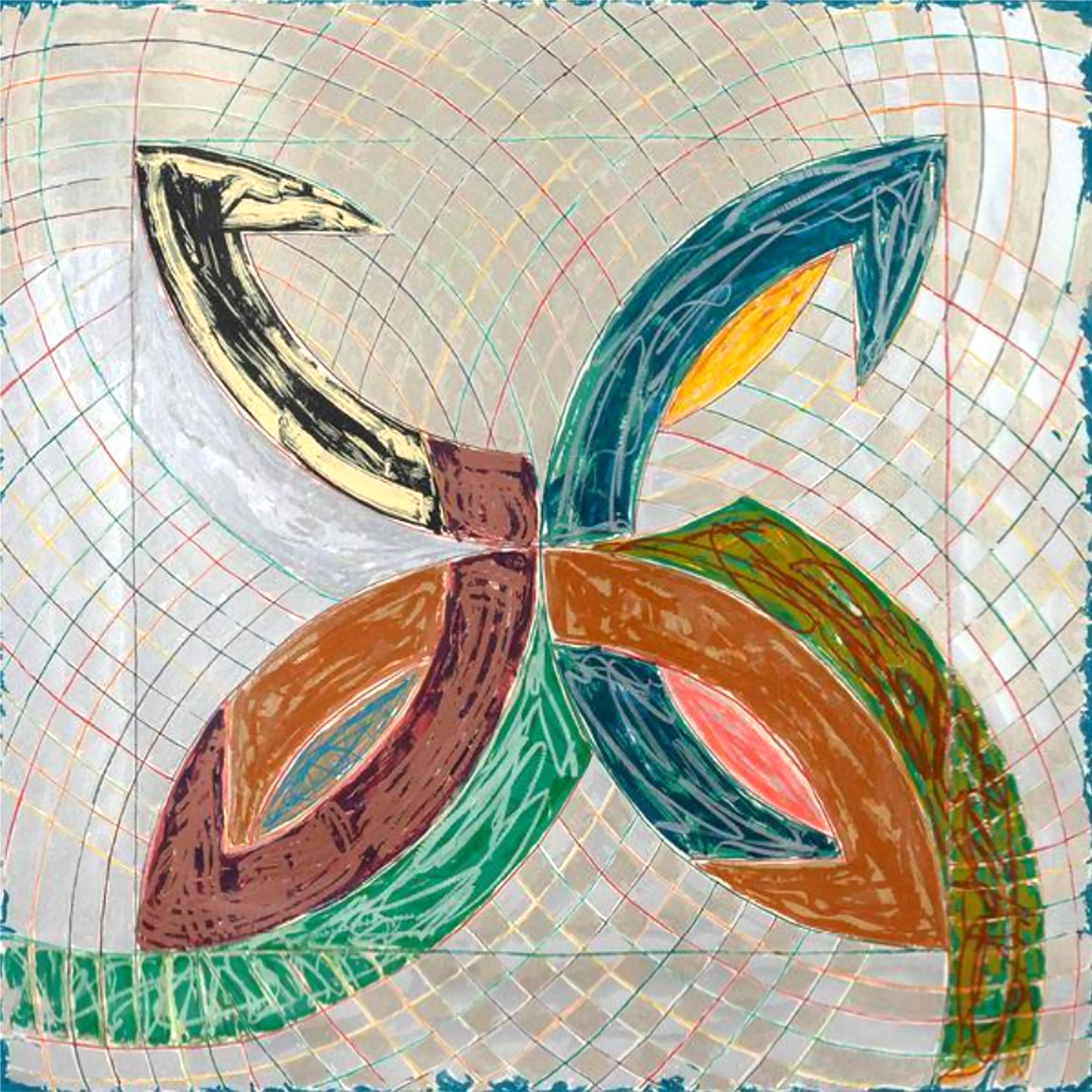 Abstract Print di Frank Stella - Coordinate polari V.I.I., 1980