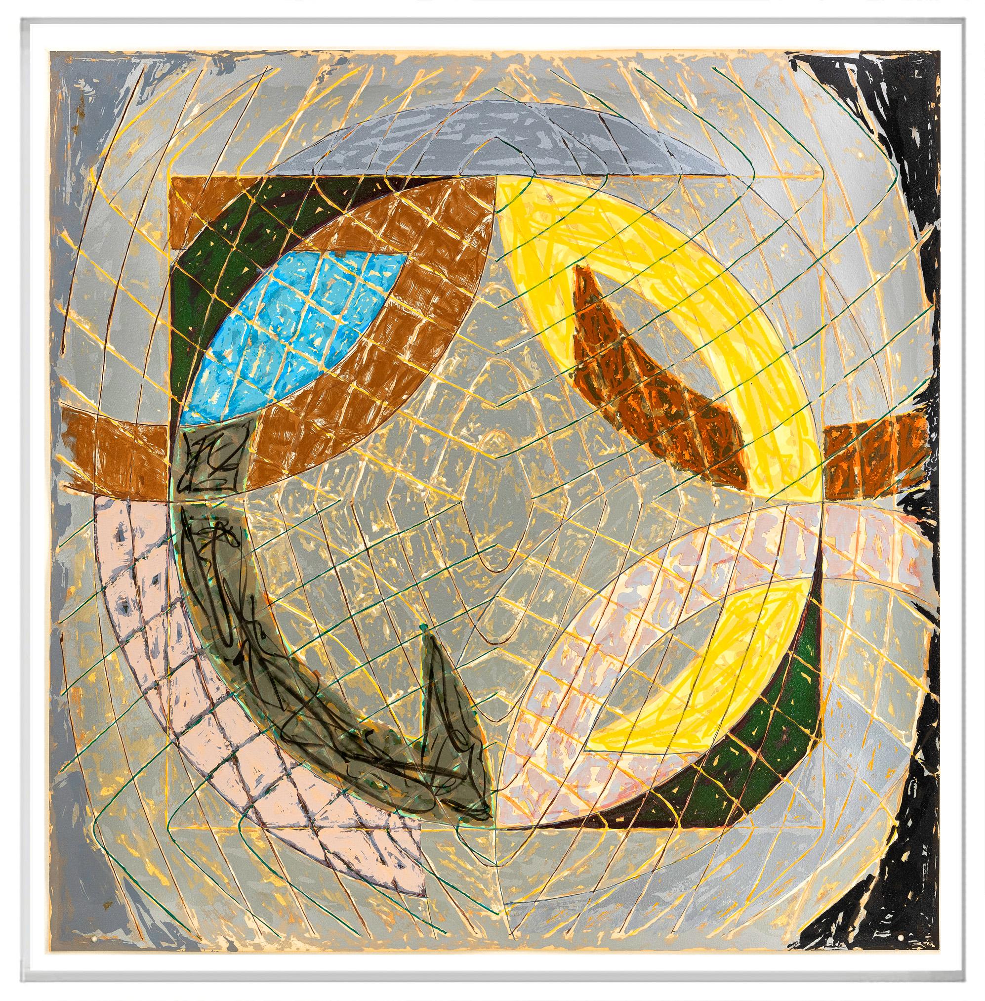 Polar Co-ordinates VIII - Expressionnisme abstrait Print par Frank Stella