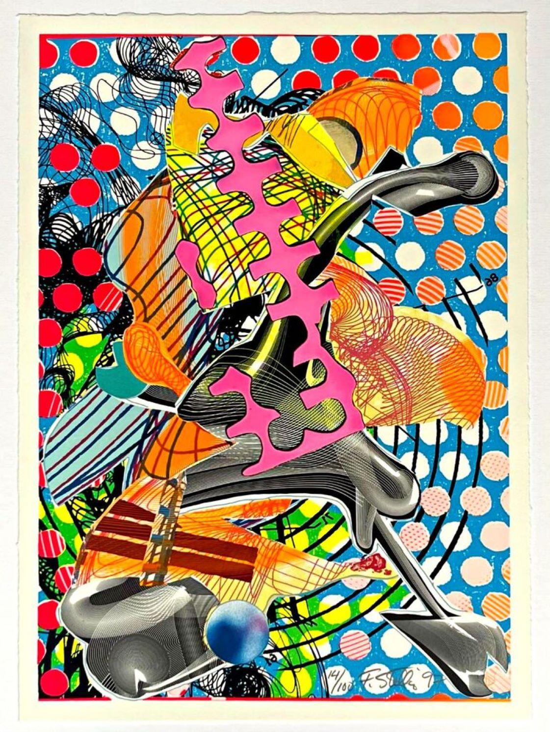 Prince de Hohenfels, sérigraphie rare, signée/N, dans son coffret d'origine (Axsom 250) - Pop Art Print par Frank Stella