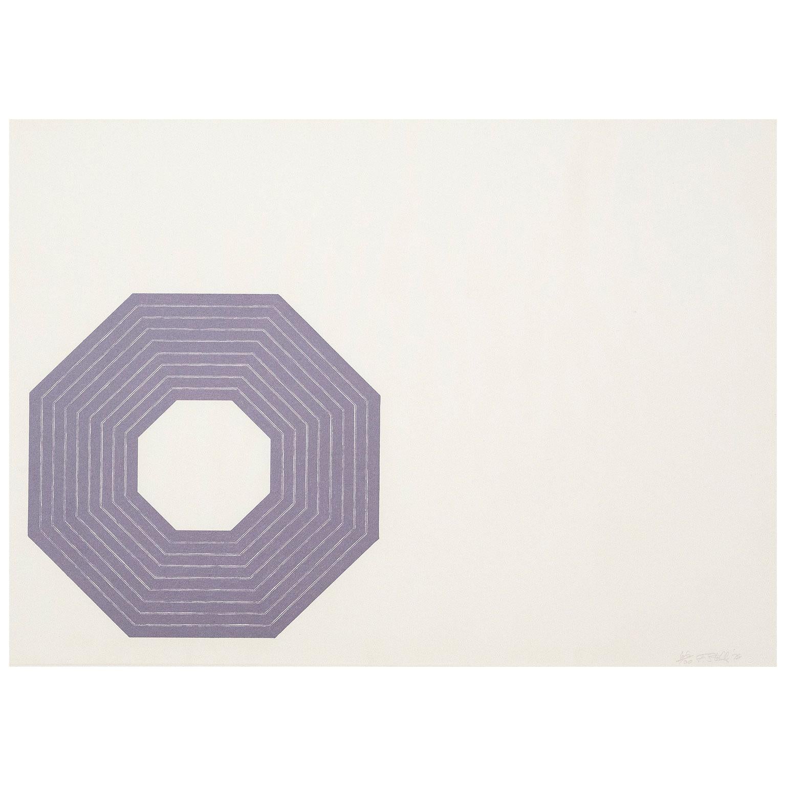 Purple Series - Abstract Print by Frank Stella