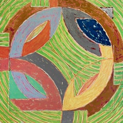 SIGNED Frank Stella poster 1980 Democratic Convention colorful vintage Pop