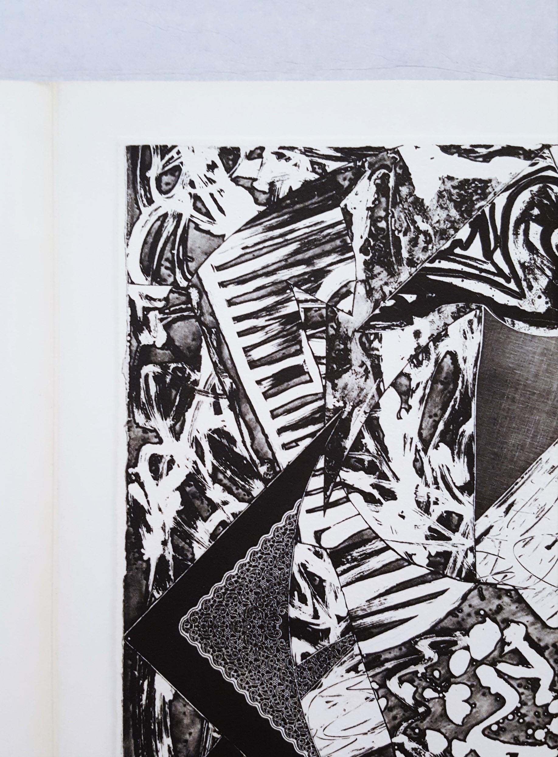 Swan Engraving III (inside Tyler Graphics Ltd. Announcement Brochure) - Abstract Expressionist Print by Frank Stella