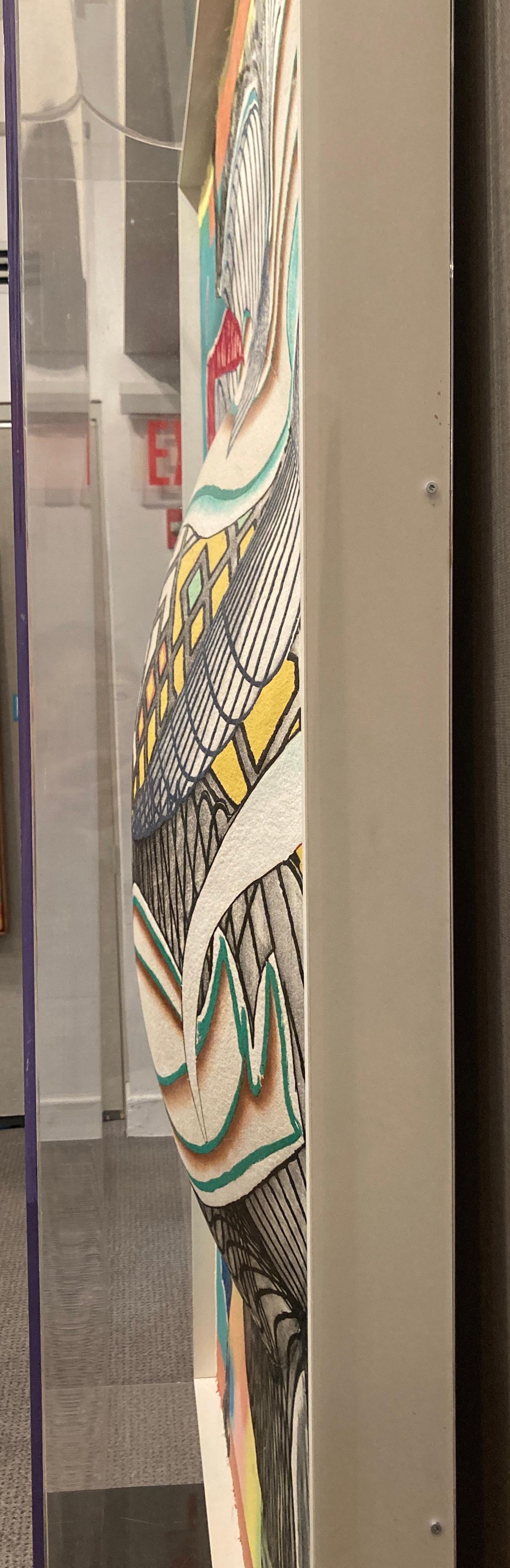 Une superbe impression de cette grande eau-forte, aquatinte et gravure imprimée en relief et en couleur sur du papier artisanal TGL façonné. Signé, daté et numéroté 9/23 au crayon par Stella. Imprimé et publié par Tyler Graphics, Ltd, Mount Kisco,