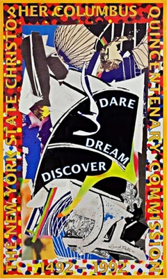 New York State Dare, Dream Discover, litografia offset firmata a mano Ed. of 100