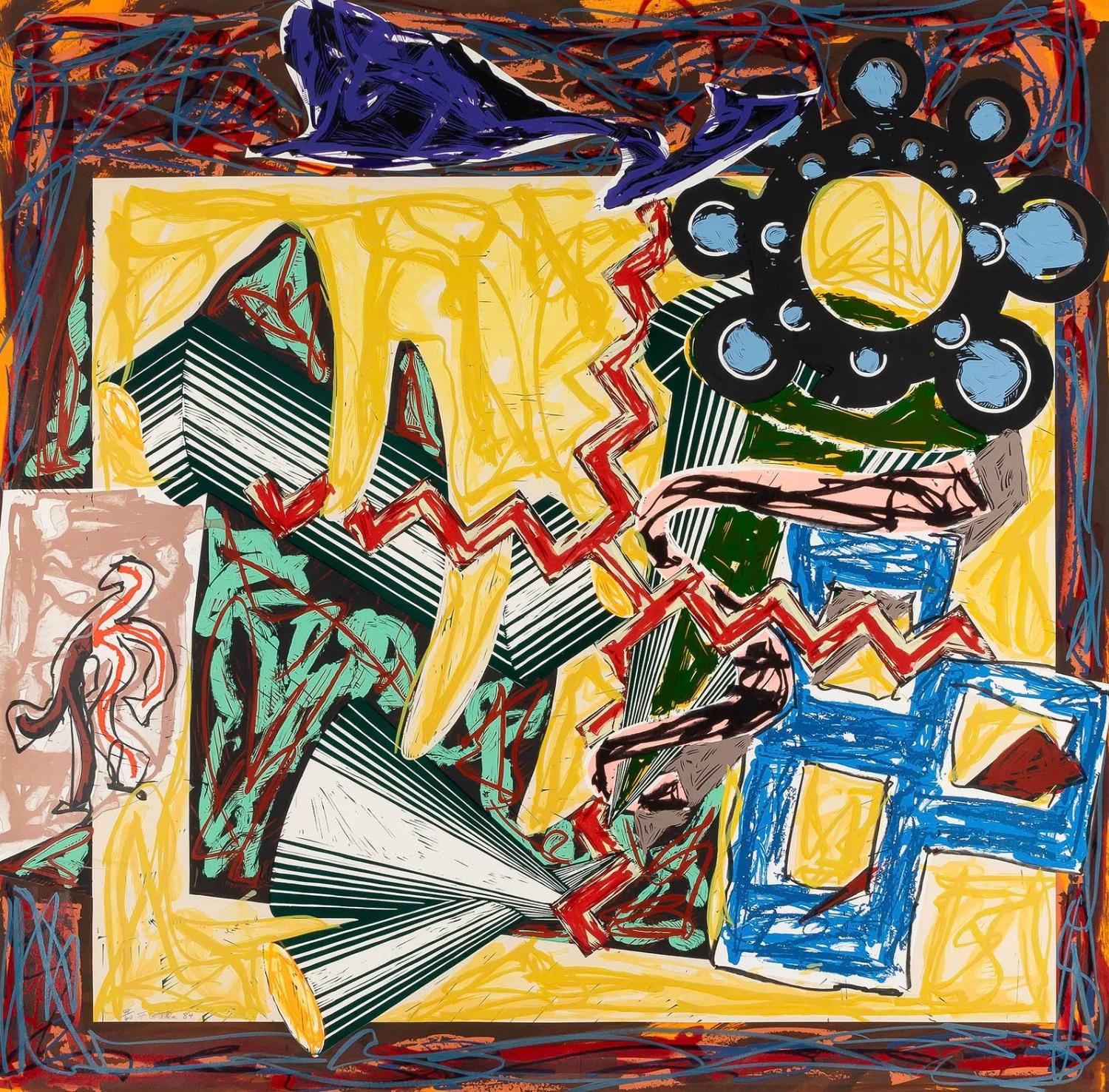 The Came a Fire and Burned the Stick (AXSOM 275) – Print von Frank Stella