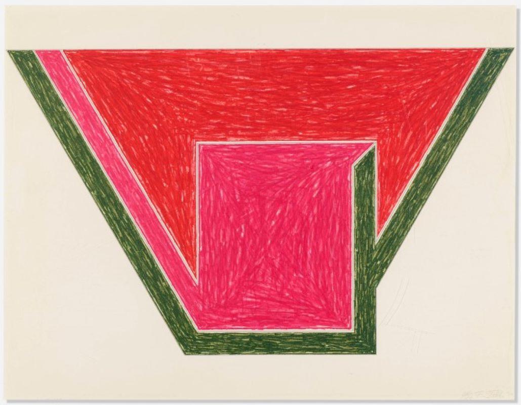 Union (from the Eccentric Polygons series)  Original lithograph Hand Signed 1974 - Print by Frank Stella