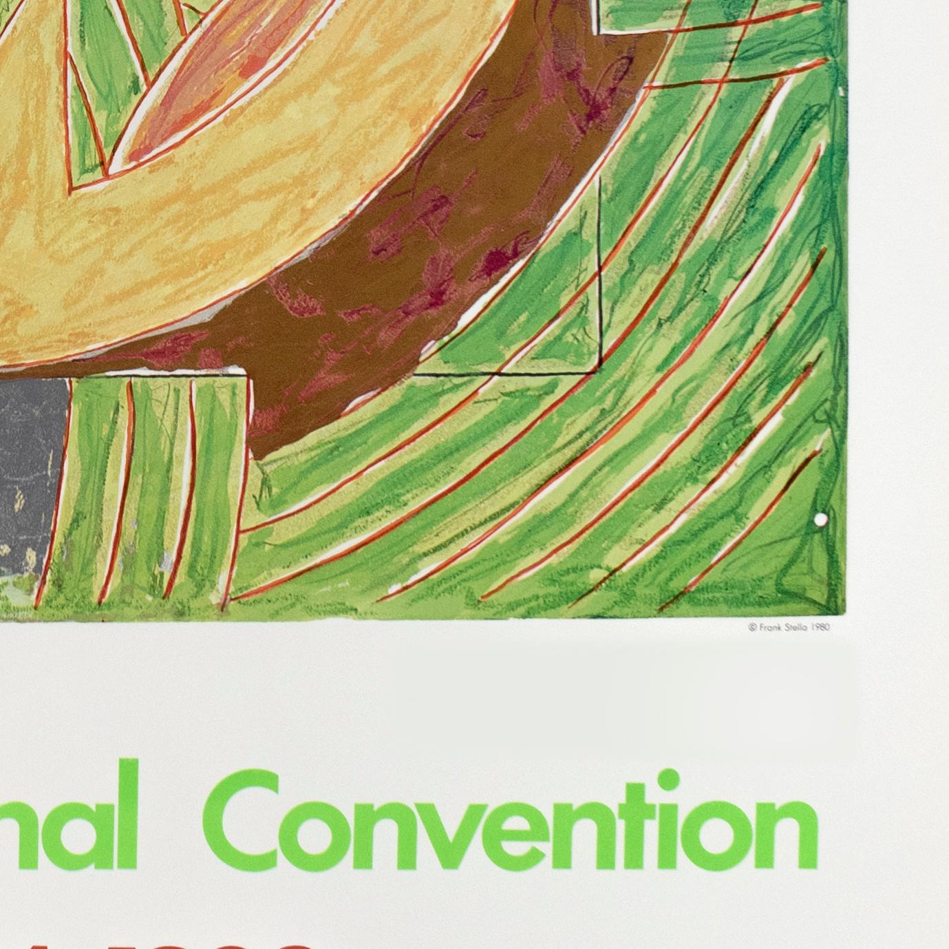  Vintage Frank Stella Democratic Convention 1980 colorful Pop political poster  2
