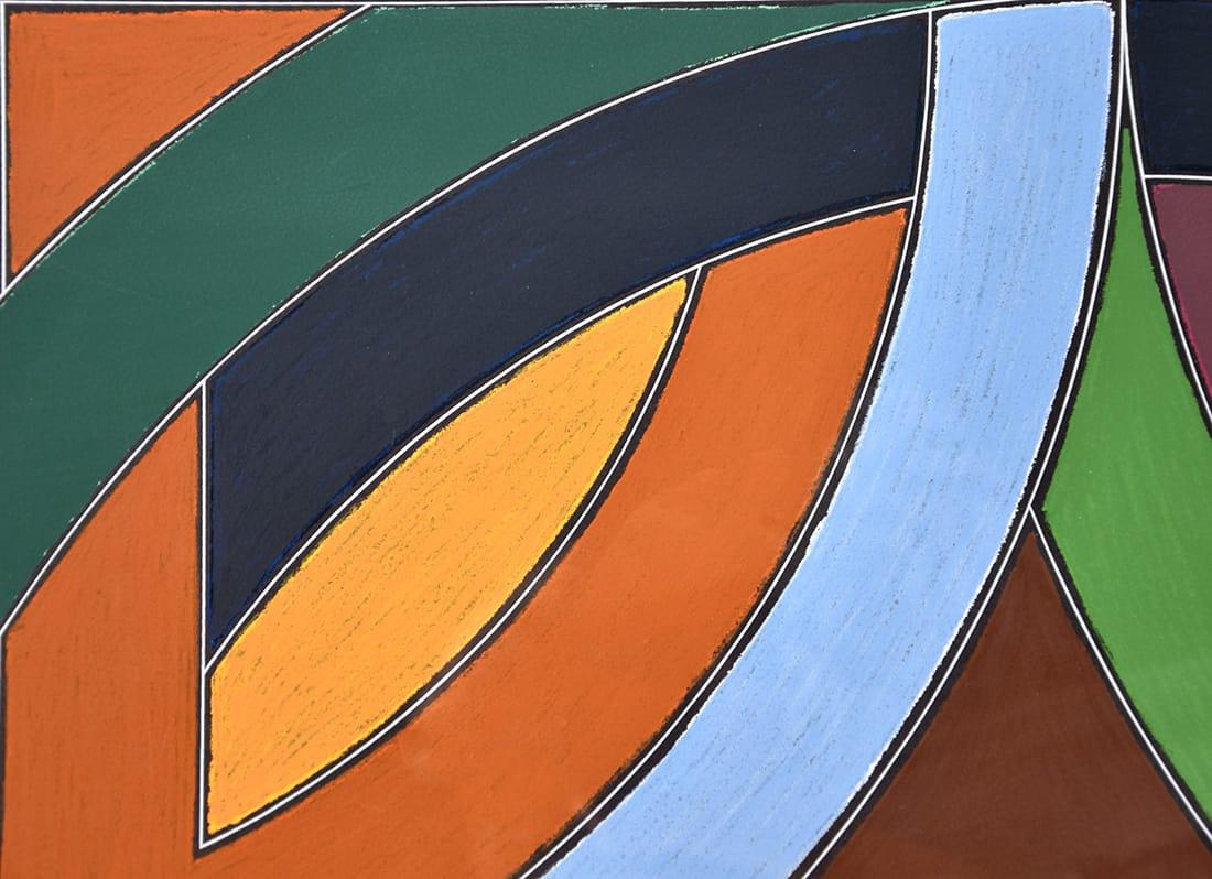 Created in 1974, this screenprint on Arches black cover paper is hand signed and dated by Frank Stella (Massachusetts, 1936 - ) in pencil on verso and is  numbered from the edition of 100 on verso. Published by Gemini G.E.L., Los Angeles.

Catalogue
