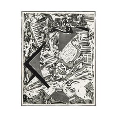 Frank Stella "Swan Engraving iii" Etching 1982 'Signed and Dated'