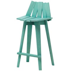 Frank Stool in Light Teal Finish by Alessandra Baldereschi & Mogg