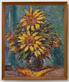 Frank Straznicky (1913-1985) - 1968 Oil, Sunflowers
