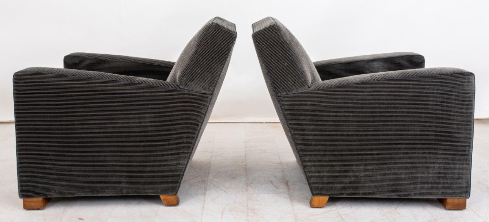 Unknown Frank Style Art Deco Club Armchairs, 2 For Sale