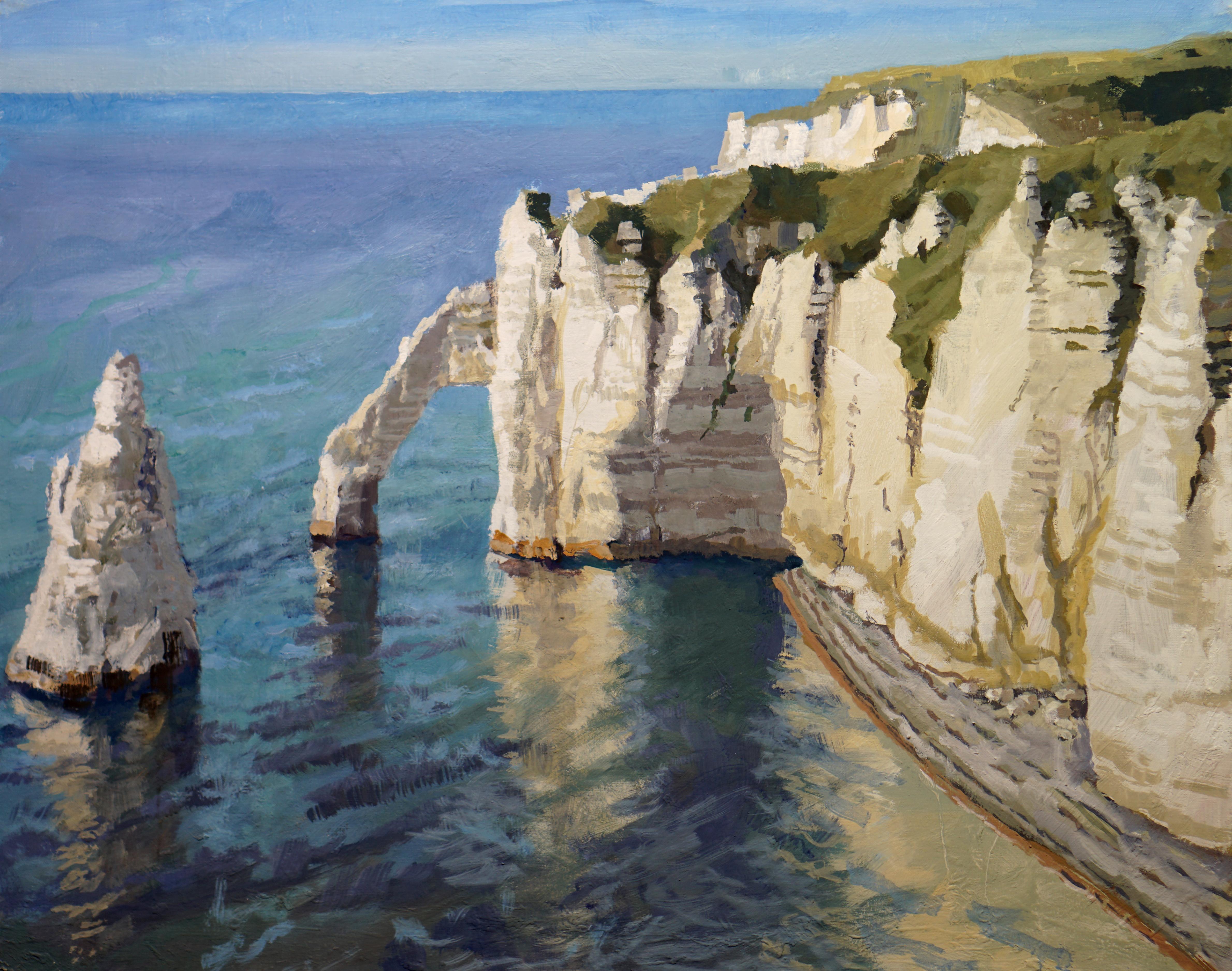 Arte contemporáneo alemán de Frank Suplie - Falaise d'aval, Blick vom Falaise