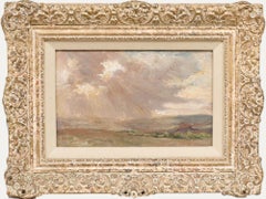 Frank T. Carter (1853-1934) - 20. Jahrhundert Öl, Windgepeitschte Moorlandschaft