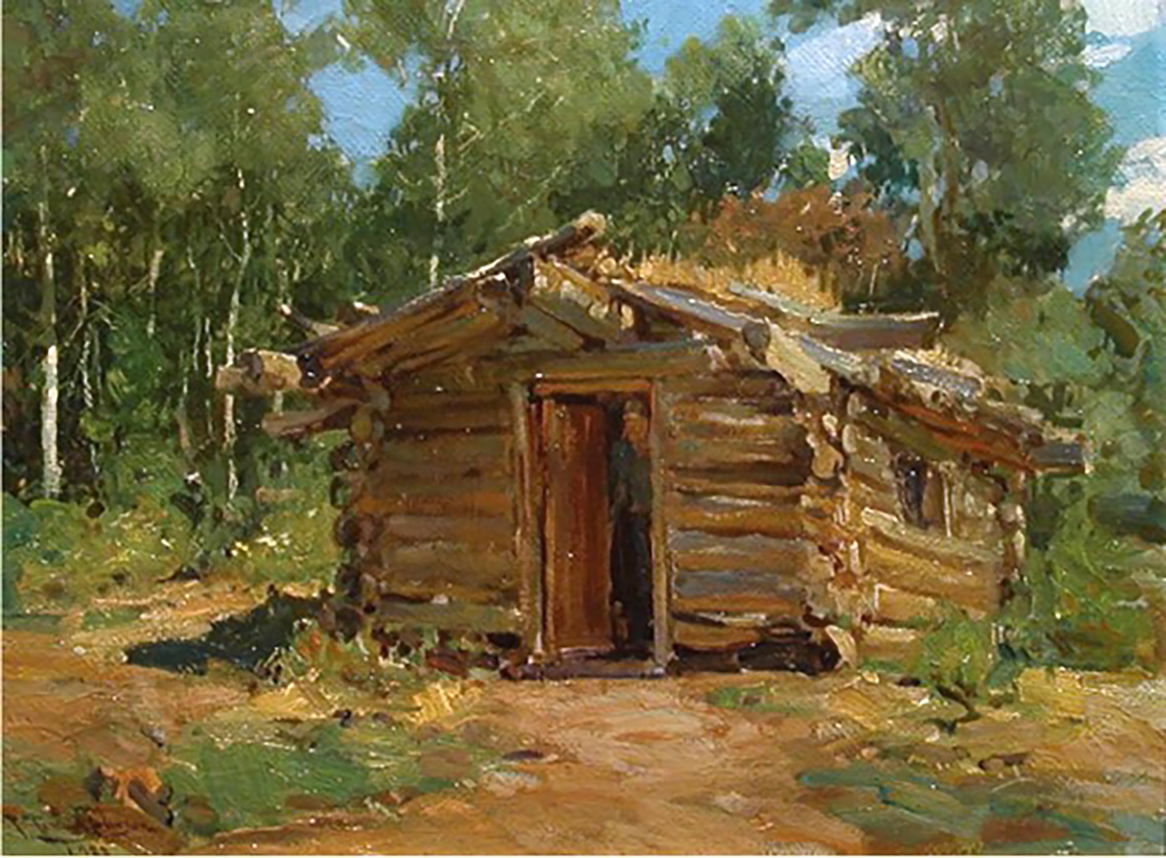 Estudio Plein Air de principios del siglo XX para pintura de montaña de un granjero de Colorado en venta 1
