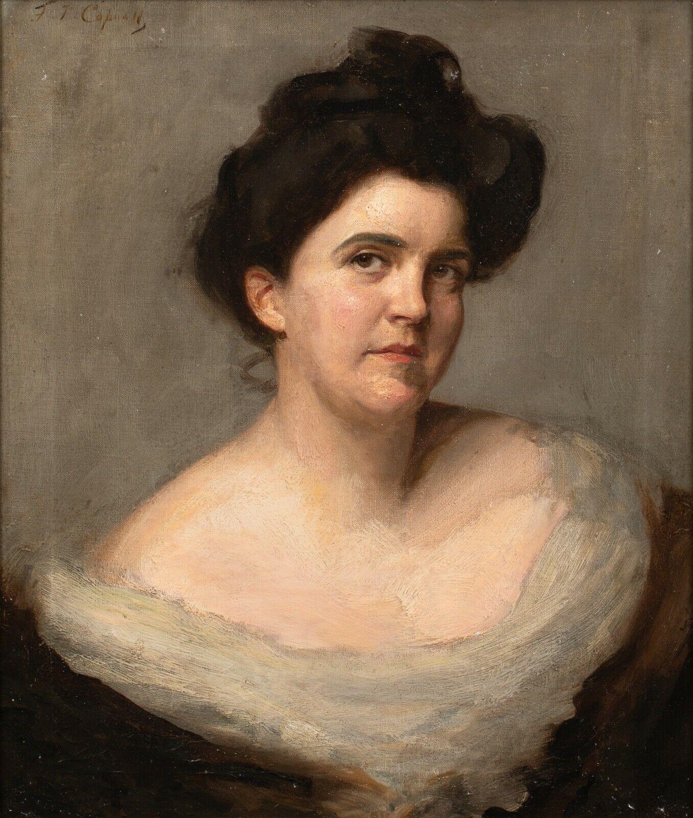 Frank Thomas Copnall Portrait Painting - Portrait Of A Lady, 19th Century  