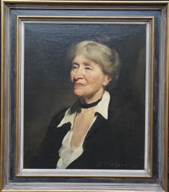 Antique Portrait of Charlotte Illingworth - British Edwardian art oil painting VG prov