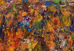 "WHY NOT?", Contemporary Rainbow Abstract Expressionist Composition