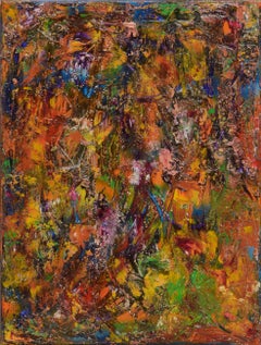 "WHY NOT?", Composizione contemporanea arcobaleno espressionista astratta