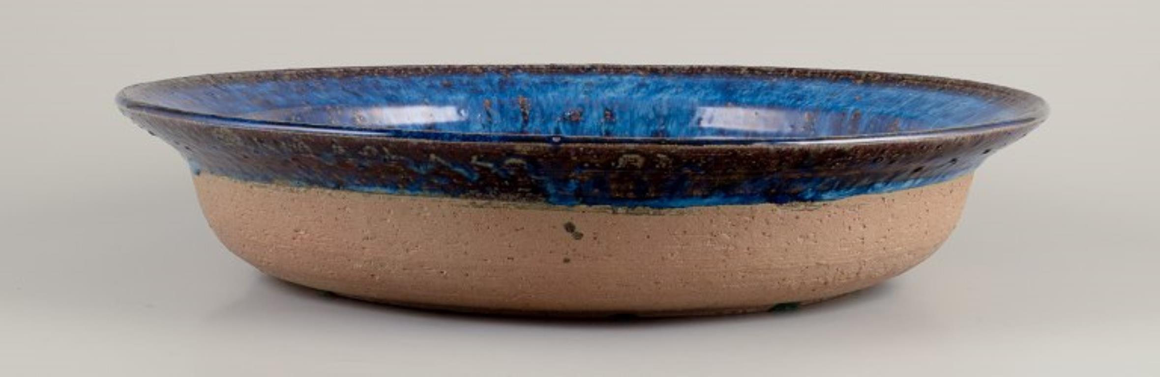 Glazed Frank Tromborg, Danish ceramist. Own workshop. Colossal ceramic bowl. For Sale