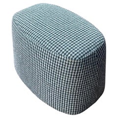 Frank Upholstered Ottoman in Houndstooth by Antonio Citterio for B&B Italia