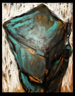 Pintura al óleo abstracta sobre lienzo en venta - única de Frank Vaders