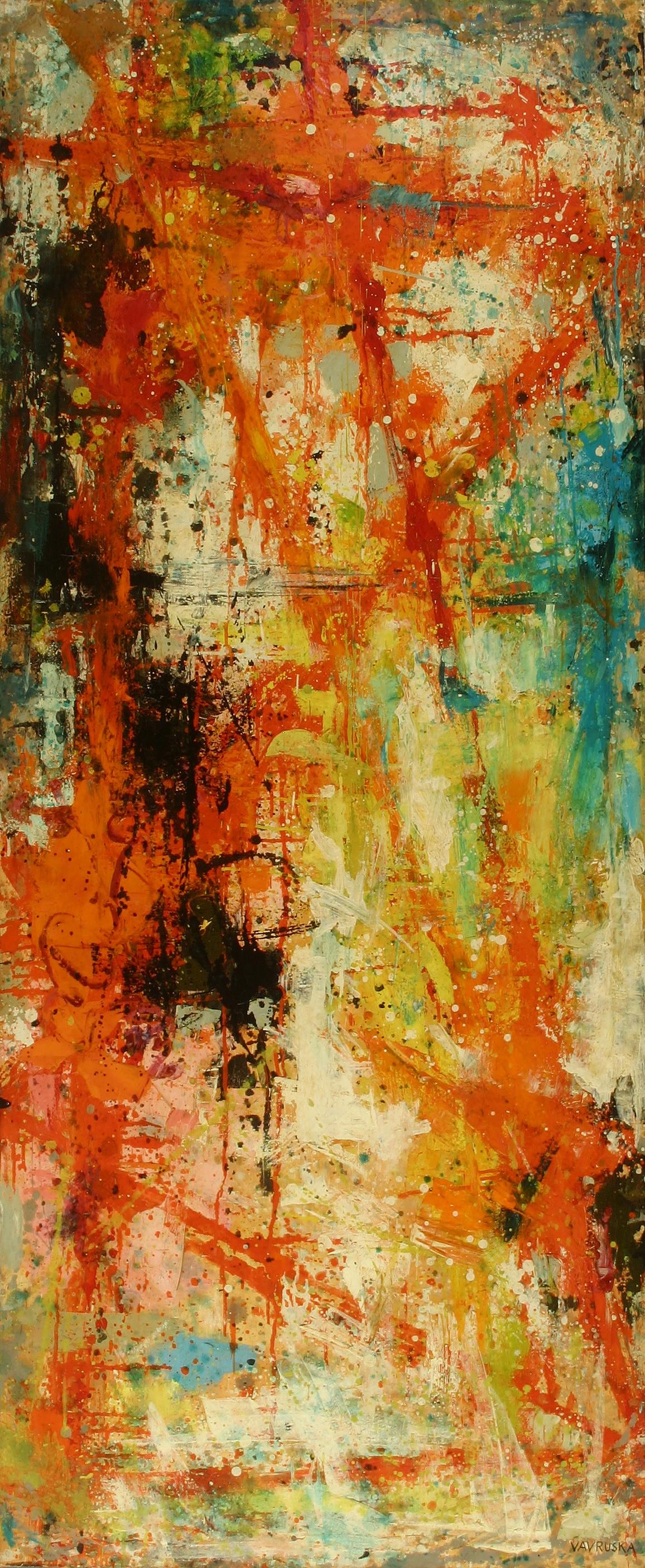 Frank Vavruska Abstract Painting – The Humming Bird