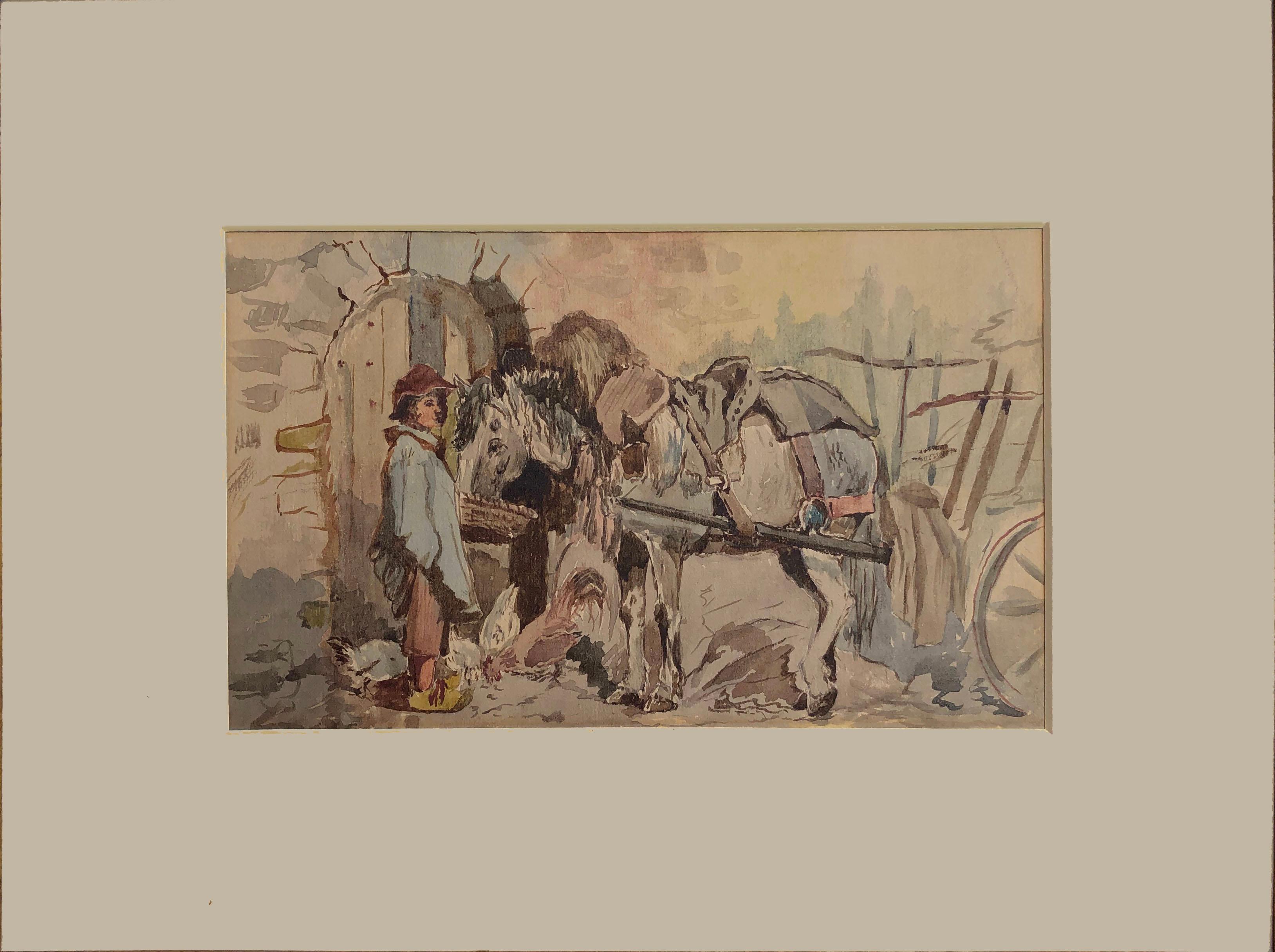 Momente ruhen, 1885 Frank Vincent DuMond – Painting von Frank Vincent Dumond