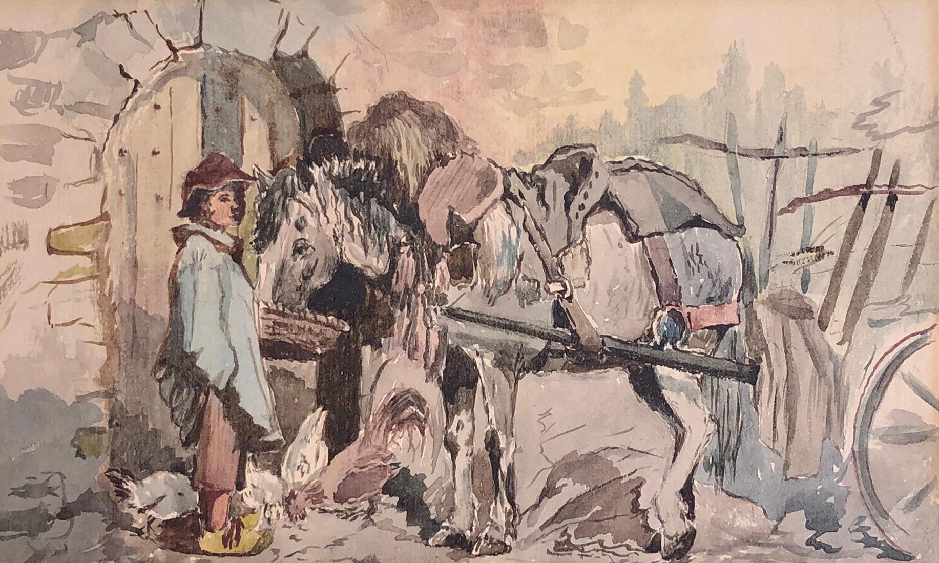 Momente ruhen, 1885 Frank Vincent DuMond (Amerikanischer Impressionismus), Painting, von Frank Vincent Dumond