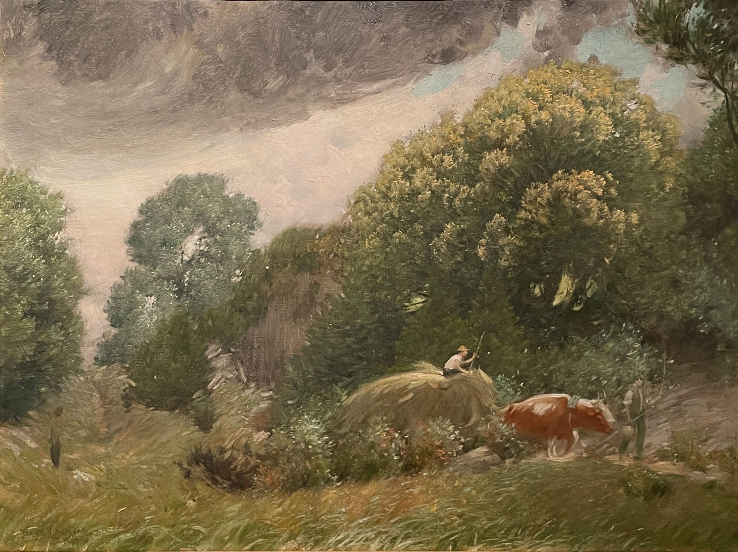 Frank Vincent Dumond Landscape Painting - "The South Wind, " Frank Dumond, Connecticut Impressionism, Old Lyme Landscape