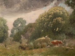 Antique "The South Wind, " Frank Dumond, Connecticut Impressionism, Old Lyme Landscape