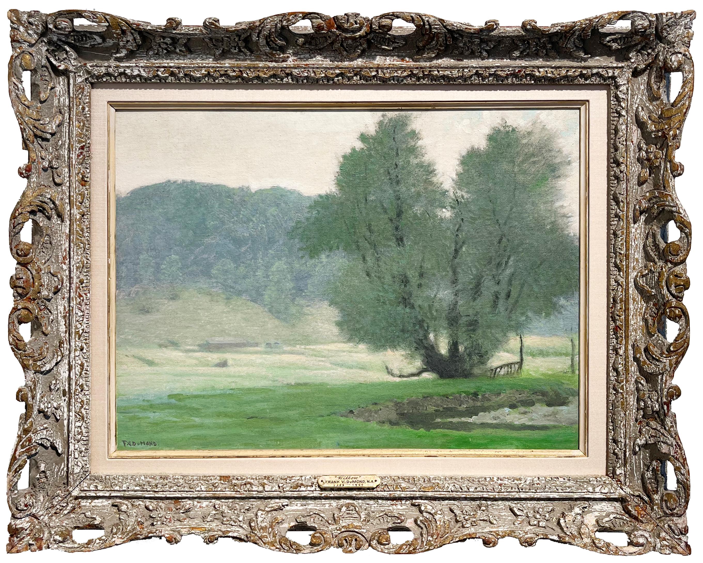 Frank Vincent Dumond Landscape Painting - Willows, Old Lyme, CT Summer landscape