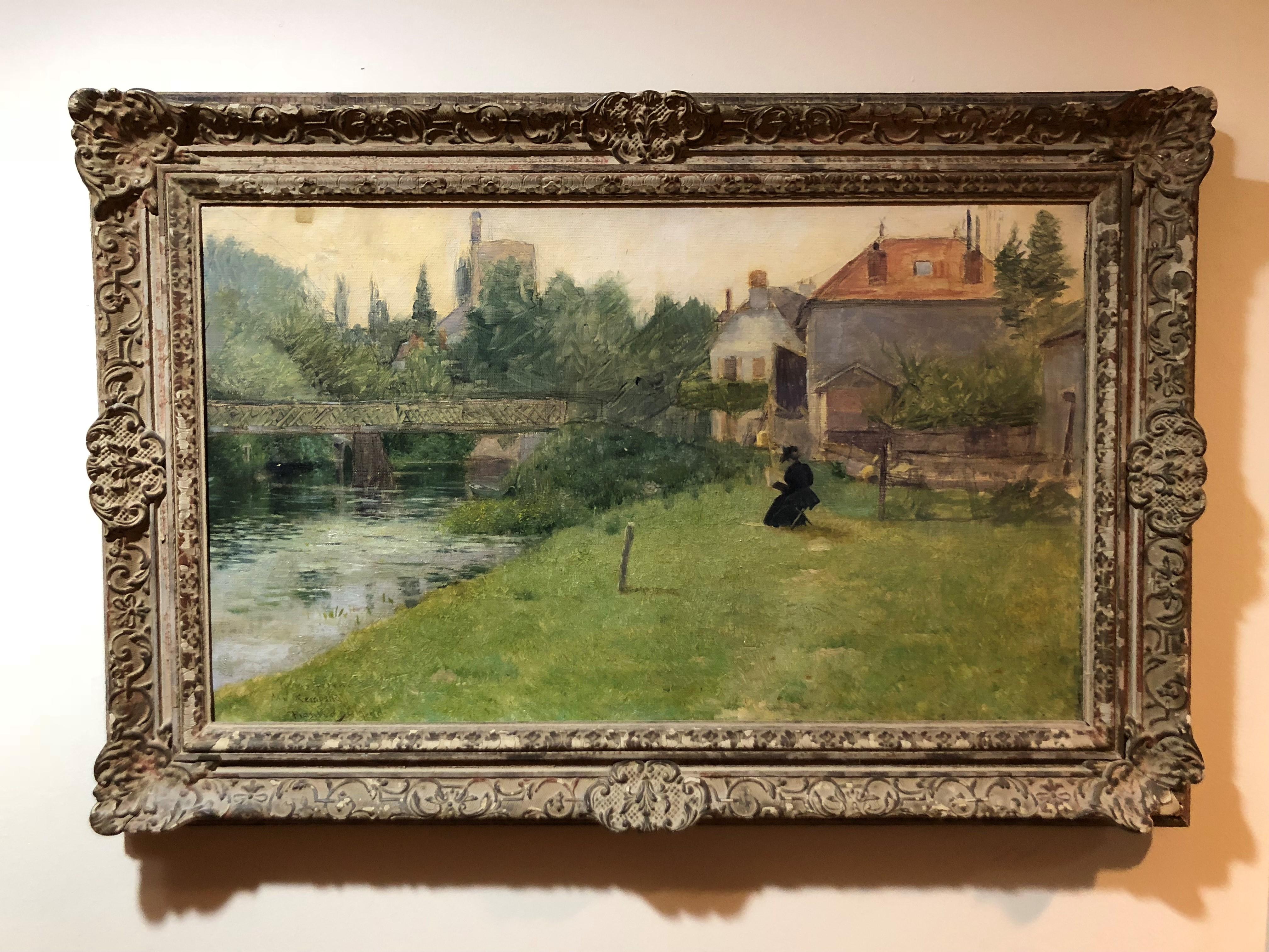 Hand-Painted Frank Vincent DuMond Impressionist Painting For Sale