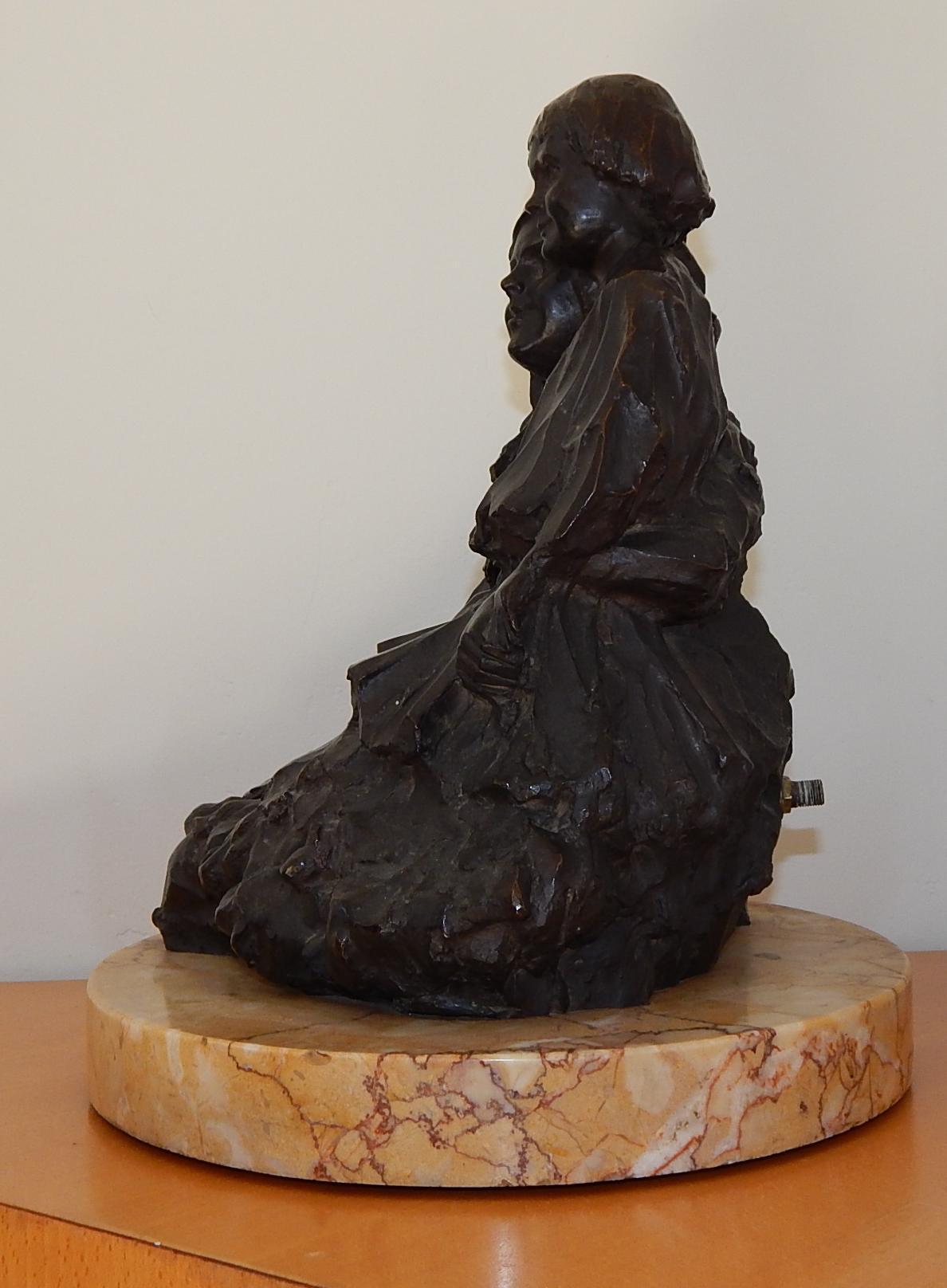 Frank Vittor Italian/American Sculptor Mother and Child Bronze, 1915 For Sale 3